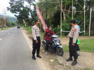 Cegah Penyebaran Covid-19, Polsek Lembar Jaring 10 Pelanggar Dalam Operasi Yustisi