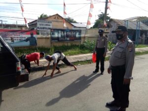 Tak Henti – hentinya,  Polsubsektor Labuhan Badas Kembali Gelar Operasi Yustisi Disiplinkan Masyarakat Patuhi Prokes