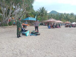 Cegah Kerumunan, TNI-Polri di Kecamatan Rhee Gelar Patroli Tempat Wisata