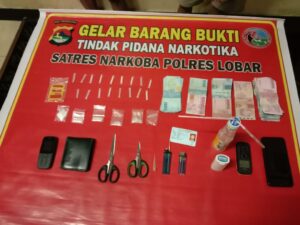 AU dan JG Warga Kediri Lobar Diringkus Satresnarkoba Polres Lobar Saat Sedang Memoket Sabu