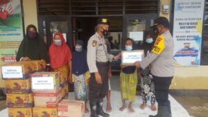 Peduli Korban banjir, Polres Lobar Salurkan Bantuan
