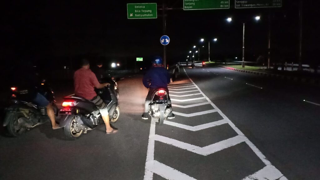 Polres Lobar Laksanakan Pemantauan Wilayah, Kegiatan Balap Liar Berhasil Dicegah