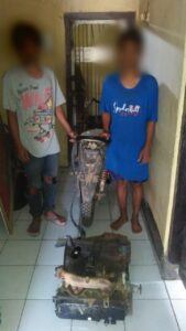 Nekat Curi Mesin Mobil, 2 Pemuda Diamankan Unit Reskrim Polsek Empang