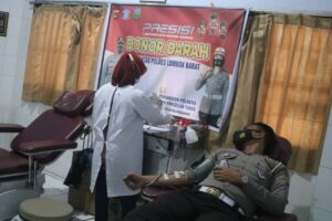 Pada Masa Pandemi Stok Darah PNI Menurun, Sat Lantas Polres Lobar Rutin Sumbangkan Darahnya