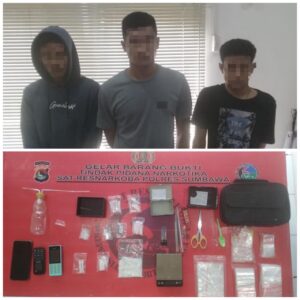 Tim Satuan Resnarkoba Polres Sumbawa Bekuk Tiga Terduga Pelaku Narkoba Di Selante Plampang