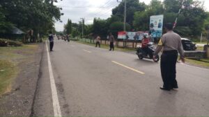 Polsek Utan Rutin Operasi Masker Wujudkan Kampung Sehat