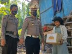 Sat Lantas Polres Sumbawa Kembali Berbagi Bantuan Sembako Di Masa Pandemi