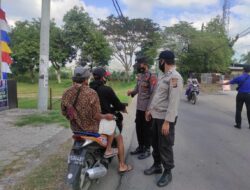 Polsek Labuapi Tindak 20 Pelanggar Prokes, Dapat Sanksi Teguran