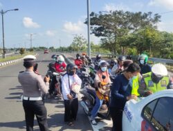Satlantas Polres Lobar Tindak 74 Pelanggar di Jalan By Pass BIL II