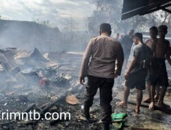 Pasar Terminal Ginte Kebakaran, 38 Lapak Ludes Dilahap Si Jago Merah