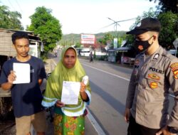 Polsek Sekotong Pantau terus Disiplin Prokes di Wilayahnya