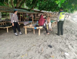 Prioritaskan Prokes, Polsek Senggigi Lakukan Patroli di Tempat Wisata