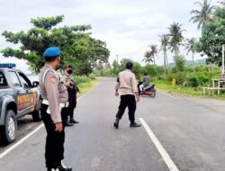 Cegah Balap Liar, Patroli Polsek Sekotong Sisir Desa Persiapan Pesisir Emas