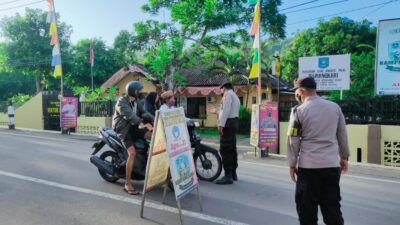 Polsek Sekotong Kencangkan Penerapan Prokes di Wilayahnya