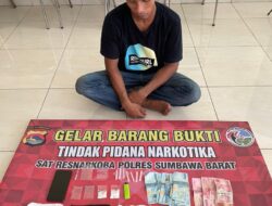 Miliki Narkoba, Seorang Pria 31 tahun di tangkap Sat Narkoba Polres Sumbawa Barat