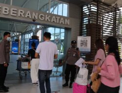 Volume Pemudik di Bandara BIZAM Meningkat, Polres Loteng Tingkatkan Pengamanan
