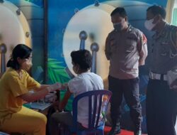 Mudik sambil Vaksin di Pos Pam Ops Ketupat Rinjani 2022 Polresta Mataram