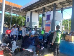 Anggota Sat Samapta Polres KSB Gelar Pengamanan dan Patroli Dialogis di Pos Yan Terminal Taliwang