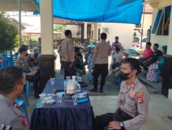 Cek Posko Gerai Vaksin, Kasat Samapta Dukung Program Prioritas Kapolri