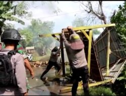 Resahkan masyarakat pengguna jalan, Aparat Buka paksa pemblokiran jalan dan amankan 10 Orang Provokator.