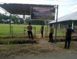 PAM Sepak Bola,Bhabinkamtibmas Tapir Sampaikan Himbauan