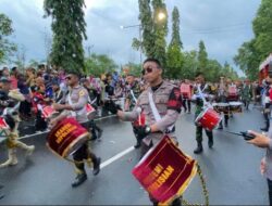Ops Keselamatan Rinjani Polres Lobar, Sukseskan Pelaksanaan Kirab Budaya & Pagelaran Drumband Latsitardanus XLII di Lombok Barat