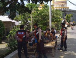 Patroli Pasca Idhul Fitri, Sat Samapta Polres Lobar Sambangi Tempat Wisata