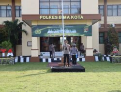 Selaku Pamatwil,Kabid Keu Polda NTB,Pimpin Apel Pagi di Mako Polres Bima Kota