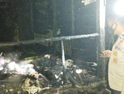Api Melalap Sebuah Rumah Warga Di Desa Karang Sidemen, Polsek BKU Amankan Dan Lakukan Olah TKP