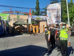 Polsek Mataram Kawal Pelepasan Calon Jemaah Haji Kota Mataram