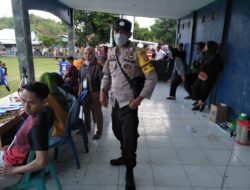 Pengaman ketat PAM Sepak Bola, Bhabinkamtibmas Sermong Sampaikan Himbauan