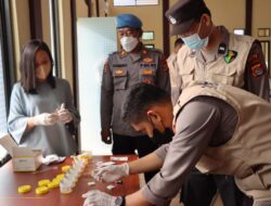 Test Urine Berkala di lakukan Polres Lombok Utara secara Acak