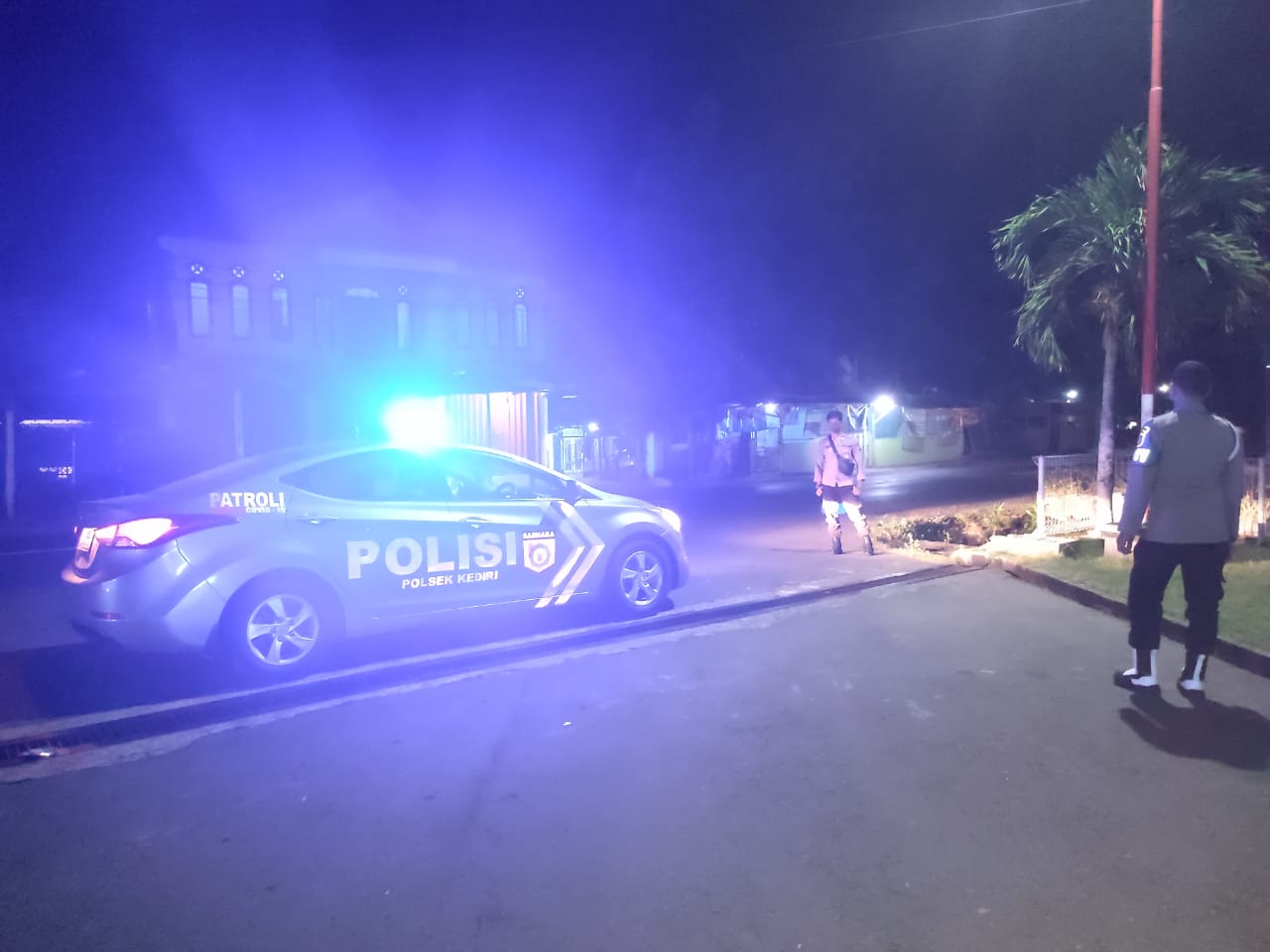 Patroli malam Polsek Kediri, Sisir Sepanjang jalan Tgh. Ibrahim Al-Khalidy di Kediri