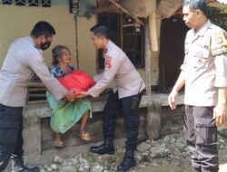 Polsek Lembar Beri Perhatian Kepada Lansia dan Gotong Royong di Tempat Ibadah