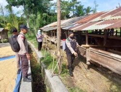 Antisipasi PMK,Polsek Praya Bersama Dinas Terkait Laksanakan Giat Vaksinasi