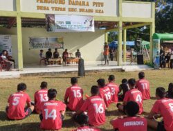 Polsek Brang Rea Lakukan Pengamanan Pembukaan Tournament Sepak Bola Tepas Cup III 2022