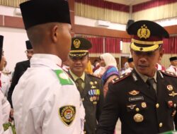 Pengukuhan Paskibraka Tahun 2022, Kapolres Dompu Hadir Dan Berikan Selamat