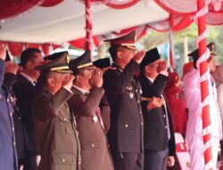 Dalam Rangka Hari Kemerdekaan ke 77 Kapolres Lombok Utara Hadiri Pengibaran Berdera Merah Putih