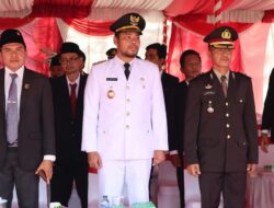 Wakapolres Lombok Utara hadiri penurunan bendera bersama dengan Muspida