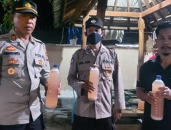 Operasi Miras di pimpin langsung Kapolsek Pringgabaya,Satu penjual miras di Amankan