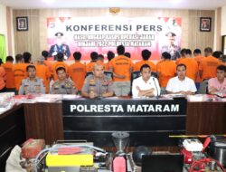Kapolresta Pimpin Konferensi pers Hasil Operasi Jaran Renjani 2022