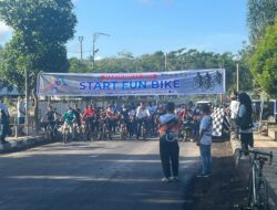Pengamanan Sepeda Santai Dalam Rangka Hari Perhubungan Nasional di Lembar