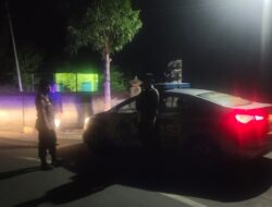 Polsek Gerung menggelar kegiatan Patroli Blue Light, Cegah Terjadinya Aksi Kejahatan Jalanan