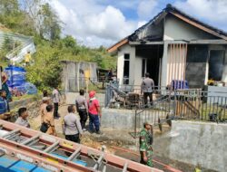 Diduga Akibat Konsleting Listrik, Api Melalap Sebuah Rumah Di Perumahan Fuji Home Kuta