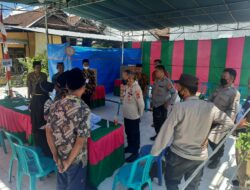 Kapolres Pantau Berlangsungnya Pilkades Serentak Tahun 2022 di Kabupaten Sumbawa Barat