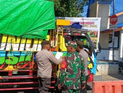 Cegah PMK,Kapolsek Kawasan Pelabuhan Laut Tano Lakukan Penyekatan