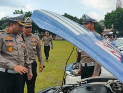 Jelang WSBk Dirlantas Polda NTB Cek Kendaraan Patroli dan Konsolidasi