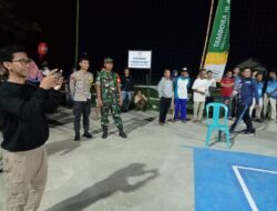 Bhabinkamtibmas Banjar Amankan Pembukaan Pertandingan Voll ball Camat Cap