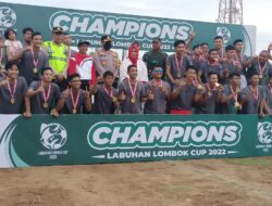 Kapolres Lotim Hadiri Pertandingan Final Sepak Bola sekaligus Penutupan Campions Labuhan Lombok Cup.2022