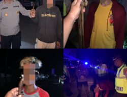 Laksanakan KRYD, Gabungan Polsek Alas Dan Alas Barat Temukan Pengendara Bawa Sajam Hingga Miras